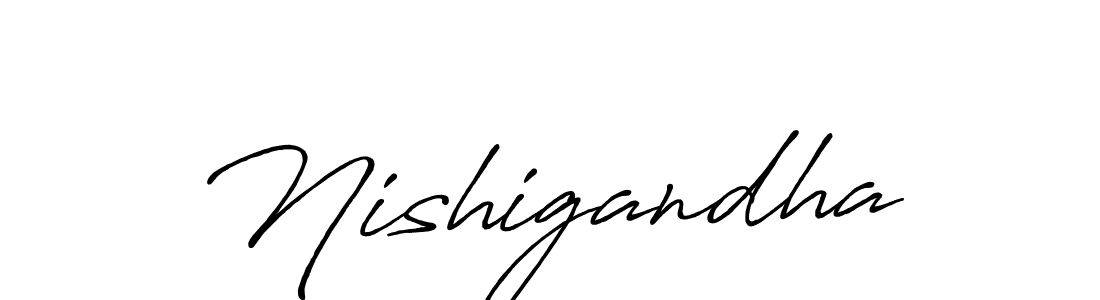 It looks lik you need a new signature style for name Nishigandha. Design unique handwritten (Antro_Vectra_Bolder) signature with our free signature maker in just a few clicks. Nishigandha signature style 7 images and pictures png