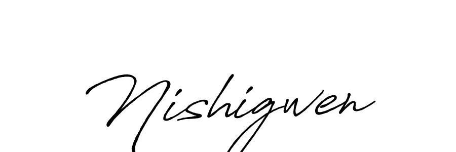 Nishigwen stylish signature style. Best Handwritten Sign (Antro_Vectra_Bolder) for my name. Handwritten Signature Collection Ideas for my name Nishigwen. Nishigwen signature style 7 images and pictures png