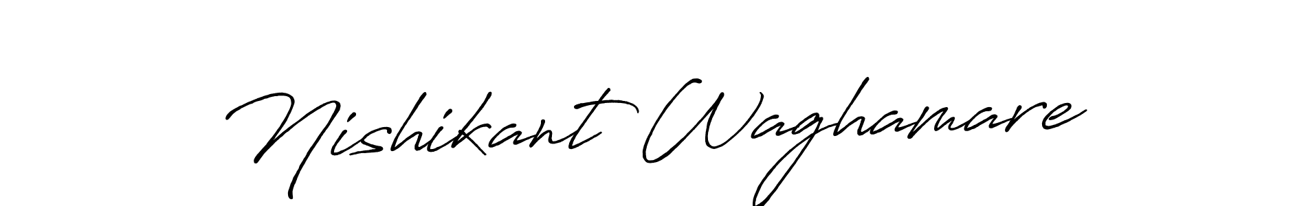 Use a signature maker to create a handwritten signature online. With this signature software, you can design (Antro_Vectra_Bolder) your own signature for name Nishikant Waghamare. Nishikant Waghamare signature style 7 images and pictures png