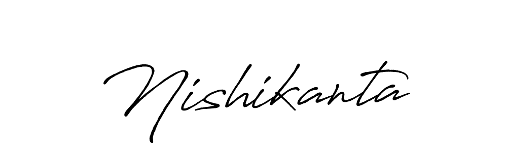 Create a beautiful signature design for name Nishikanta. With this signature (Antro_Vectra_Bolder) fonts, you can make a handwritten signature for free. Nishikanta signature style 7 images and pictures png