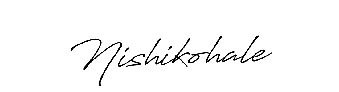 How to make Nishikohale name signature. Use Antro_Vectra_Bolder style for creating short signs online. This is the latest handwritten sign. Nishikohale signature style 7 images and pictures png