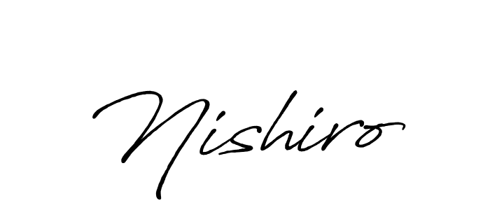 Use a signature maker to create a handwritten signature online. With this signature software, you can design (Antro_Vectra_Bolder) your own signature for name Nishiro. Nishiro signature style 7 images and pictures png