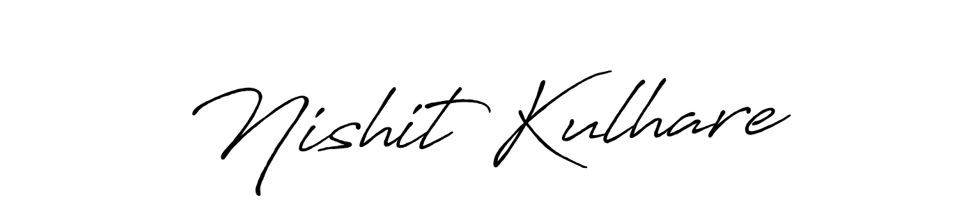 Create a beautiful signature design for name Nishit Kulhare. With this signature (Antro_Vectra_Bolder) fonts, you can make a handwritten signature for free. Nishit Kulhare signature style 7 images and pictures png