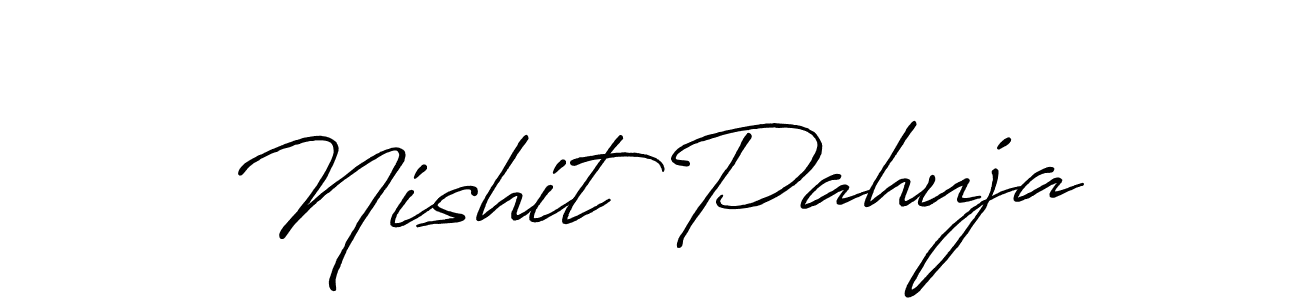 The best way (Antro_Vectra_Bolder) to make a short signature is to pick only two or three words in your name. The name Nishit Pahuja include a total of six letters. For converting this name. Nishit Pahuja signature style 7 images and pictures png