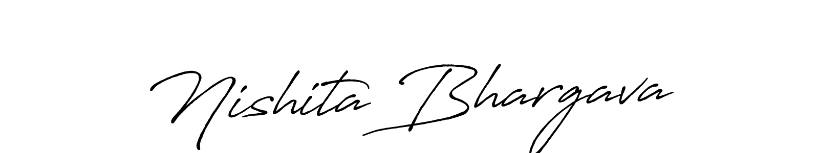 How to make Nishita Bhargava signature? Antro_Vectra_Bolder is a professional autograph style. Create handwritten signature for Nishita Bhargava name. Nishita Bhargava signature style 7 images and pictures png