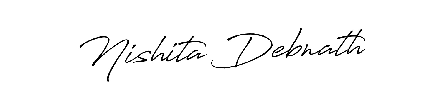 It looks lik you need a new signature style for name Nishita Debnath. Design unique handwritten (Antro_Vectra_Bolder) signature with our free signature maker in just a few clicks. Nishita Debnath signature style 7 images and pictures png