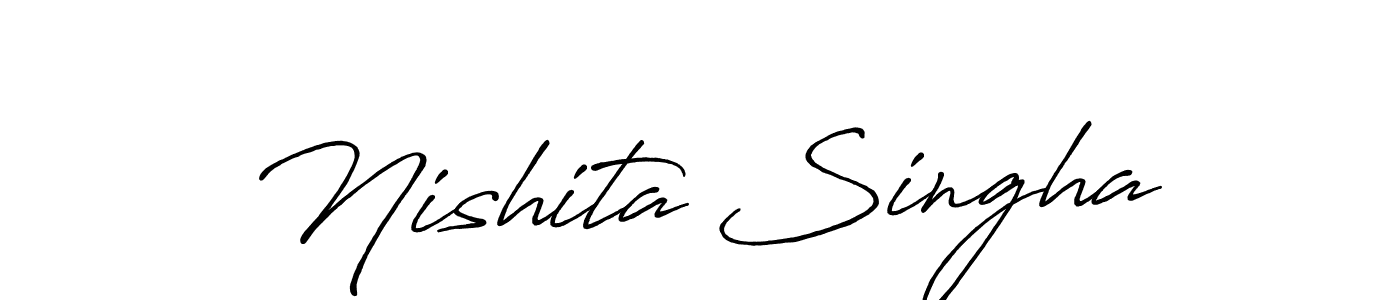 Also we have Nishita Singha name is the best signature style. Create professional handwritten signature collection using Antro_Vectra_Bolder autograph style. Nishita Singha signature style 7 images and pictures png