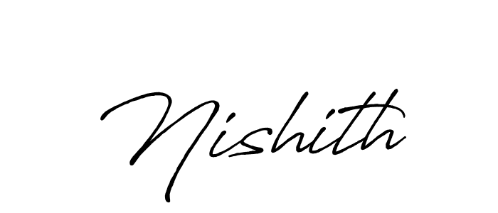 Create a beautiful signature design for name Nishith. With this signature (Antro_Vectra_Bolder) fonts, you can make a handwritten signature for free. Nishith signature style 7 images and pictures png