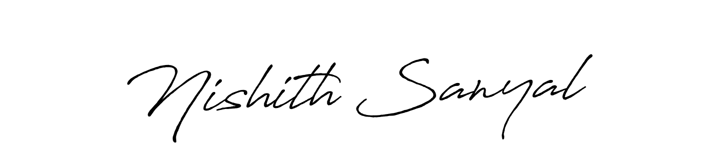 How to make Nishith Sanyal signature? Antro_Vectra_Bolder is a professional autograph style. Create handwritten signature for Nishith Sanyal name. Nishith Sanyal signature style 7 images and pictures png