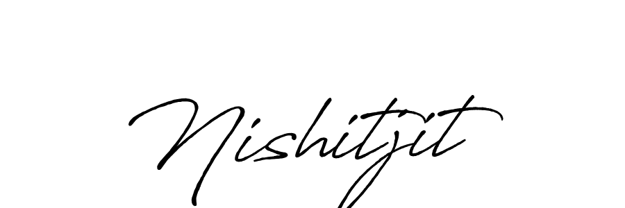 Similarly Antro_Vectra_Bolder is the best handwritten signature design. Signature creator online .You can use it as an online autograph creator for name Nishitjit. Nishitjit signature style 7 images and pictures png