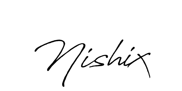 You should practise on your own different ways (Antro_Vectra_Bolder) to write your name (Nishix) in signature. don't let someone else do it for you. Nishix signature style 7 images and pictures png