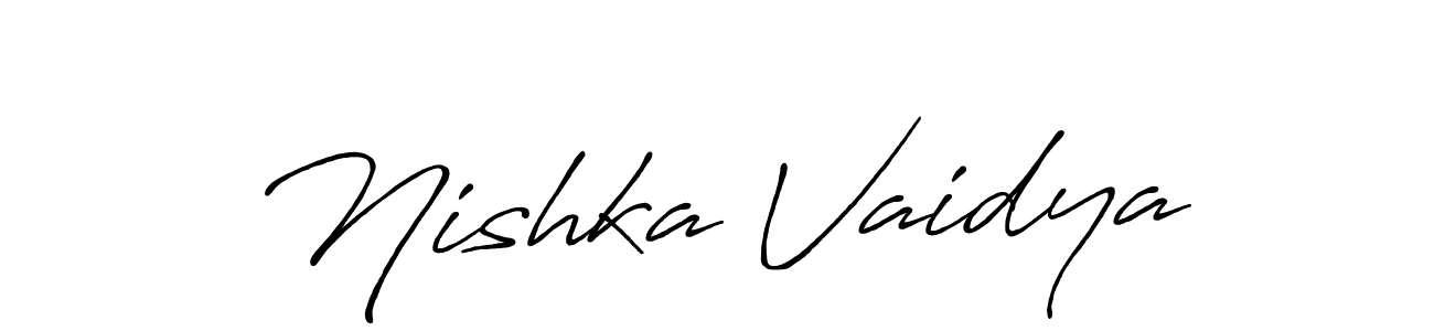 Make a beautiful signature design for name Nishka Vaidya. Use this online signature maker to create a handwritten signature for free. Nishka Vaidya signature style 7 images and pictures png