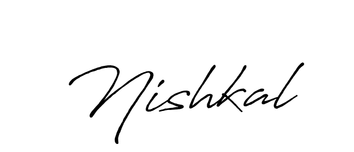 Also we have Nishkal name is the best signature style. Create professional handwritten signature collection using Antro_Vectra_Bolder autograph style. Nishkal signature style 7 images and pictures png