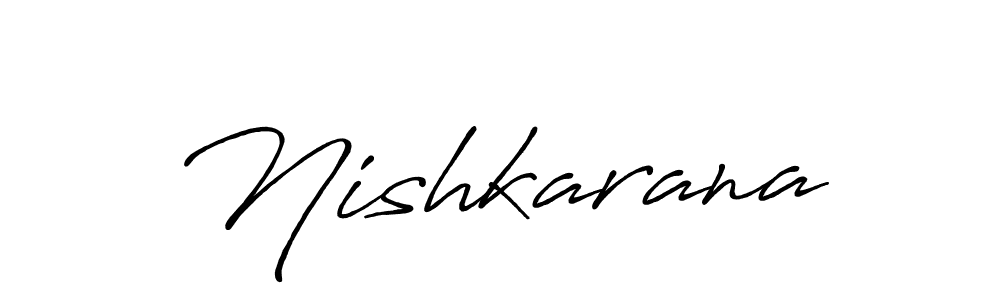 Design your own signature with our free online signature maker. With this signature software, you can create a handwritten (Antro_Vectra_Bolder) signature for name Nishkarana. Nishkarana signature style 7 images and pictures png