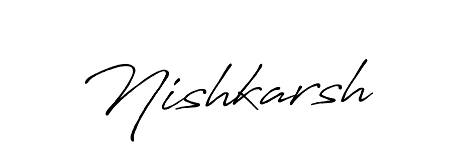 It looks lik you need a new signature style for name Nishkarsh. Design unique handwritten (Antro_Vectra_Bolder) signature with our free signature maker in just a few clicks. Nishkarsh signature style 7 images and pictures png