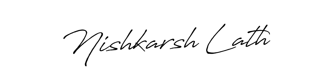 Design your own signature with our free online signature maker. With this signature software, you can create a handwritten (Antro_Vectra_Bolder) signature for name Nishkarsh Lath. Nishkarsh Lath signature style 7 images and pictures png