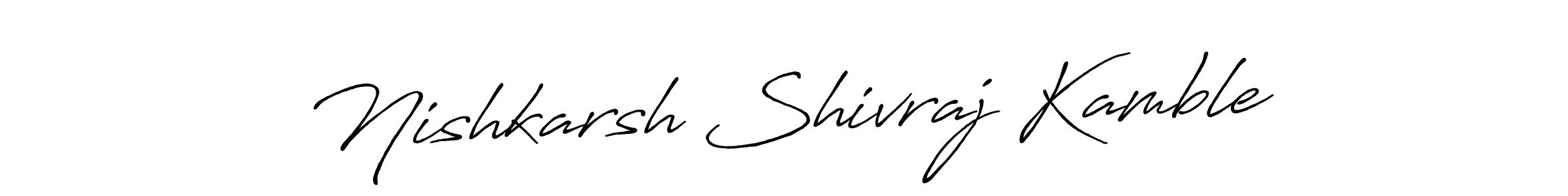 This is the best signature style for the Nishkarsh Shivraj Kamble name. Also you like these signature font (Antro_Vectra_Bolder). Mix name signature. Nishkarsh Shivraj Kamble signature style 7 images and pictures png