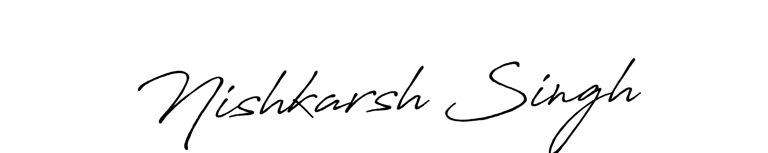 How to make Nishkarsh Singh signature? Antro_Vectra_Bolder is a professional autograph style. Create handwritten signature for Nishkarsh Singh name. Nishkarsh Singh signature style 7 images and pictures png