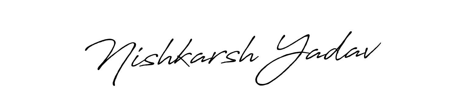 Also You can easily find your signature by using the search form. We will create Nishkarsh Yadav name handwritten signature images for you free of cost using Antro_Vectra_Bolder sign style. Nishkarsh Yadav signature style 7 images and pictures png