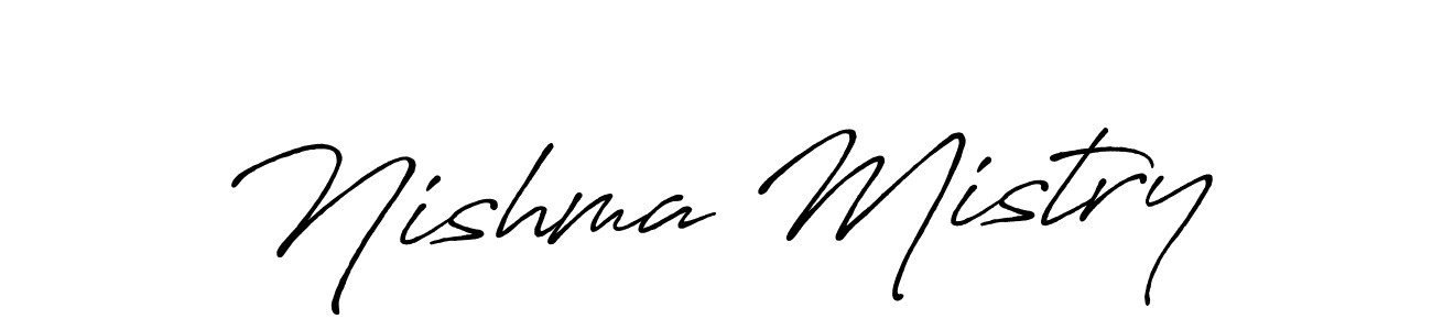 Also we have Nishma Mistry name is the best signature style. Create professional handwritten signature collection using Antro_Vectra_Bolder autograph style. Nishma Mistry signature style 7 images and pictures png