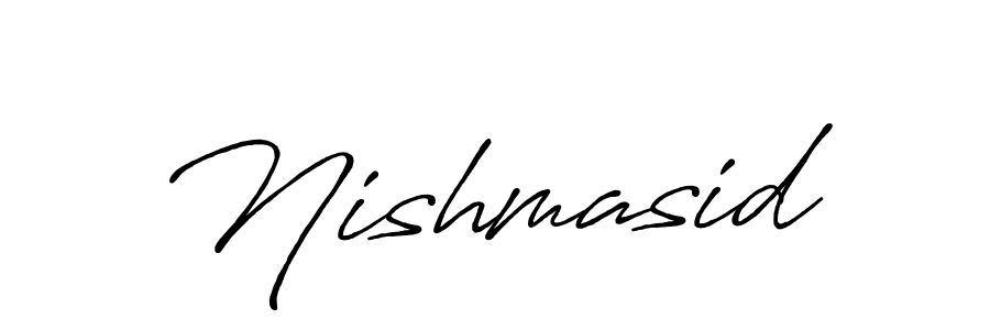 Also we have Nishmasid name is the best signature style. Create professional handwritten signature collection using Antro_Vectra_Bolder autograph style. Nishmasid signature style 7 images and pictures png