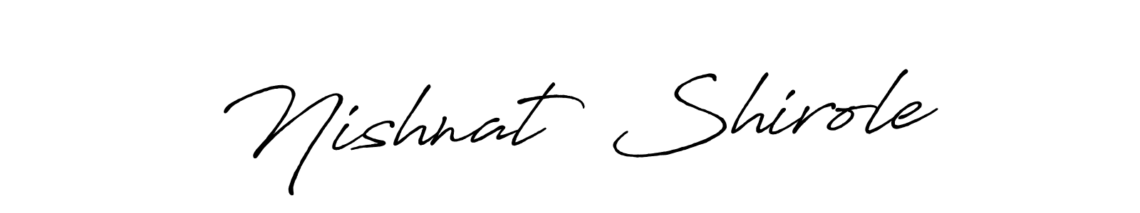 Here are the top 10 professional signature styles for the name Nishnat  Shirole. These are the best autograph styles you can use for your name. Nishnat  Shirole signature style 7 images and pictures png