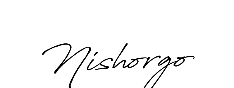 Also we have Nishorgo name is the best signature style. Create professional handwritten signature collection using Antro_Vectra_Bolder autograph style. Nishorgo signature style 7 images and pictures png