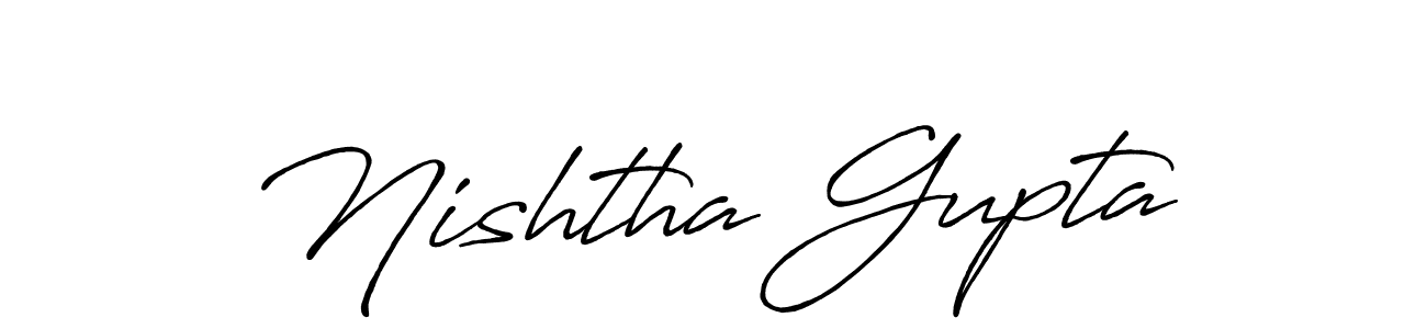 How to make Nishtha Gupta signature? Antro_Vectra_Bolder is a professional autograph style. Create handwritten signature for Nishtha Gupta name. Nishtha Gupta signature style 7 images and pictures png