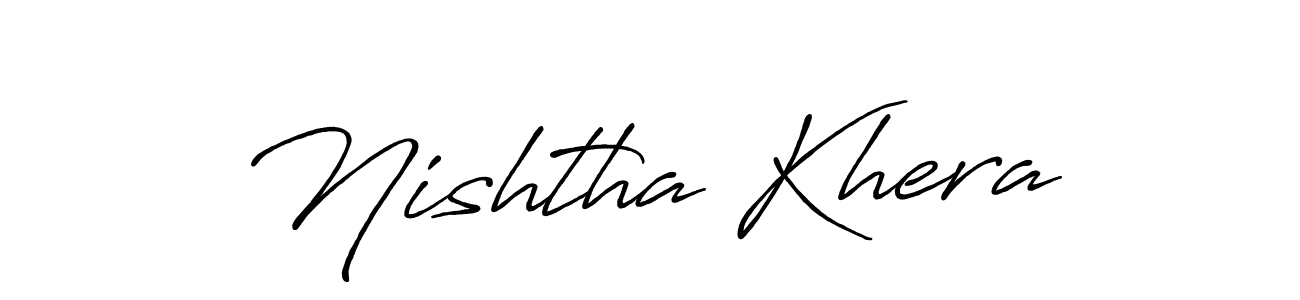 How to make Nishtha Khera signature? Antro_Vectra_Bolder is a professional autograph style. Create handwritten signature for Nishtha Khera name. Nishtha Khera signature style 7 images and pictures png