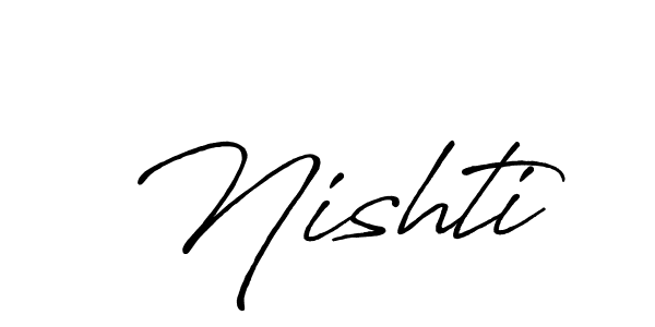 Make a beautiful signature design for name Nishti. With this signature (Antro_Vectra_Bolder) style, you can create a handwritten signature for free. Nishti signature style 7 images and pictures png