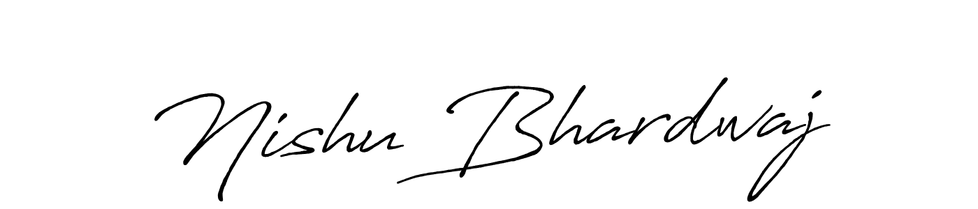 How to Draw Nishu Bhardwaj signature style? Antro_Vectra_Bolder is a latest design signature styles for name Nishu Bhardwaj. Nishu Bhardwaj signature style 7 images and pictures png