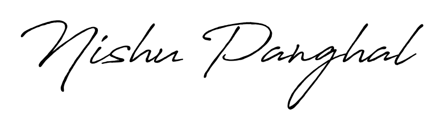 Style your name Nishu Panghal with confidence using Antro_Vectra_Bolder signature design. Simple, elegant, and ready for immediate document use. Nishu Panghal signature style 7 images and pictures png