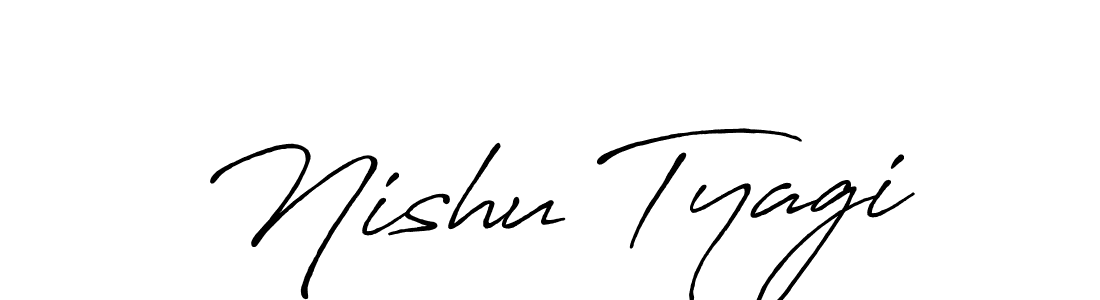 Use a signature maker to create a handwritten signature online. With this signature software, you can design (Antro_Vectra_Bolder) your own signature for name Nishu Tyagi. Nishu Tyagi signature style 7 images and pictures png