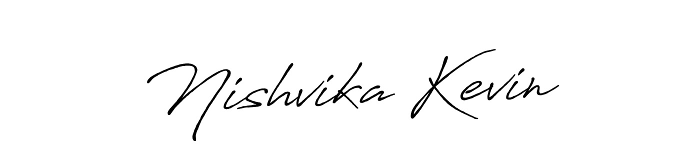 Also we have Nishvika Kevin name is the best signature style. Create professional handwritten signature collection using Antro_Vectra_Bolder autograph style. Nishvika Kevin signature style 7 images and pictures png
