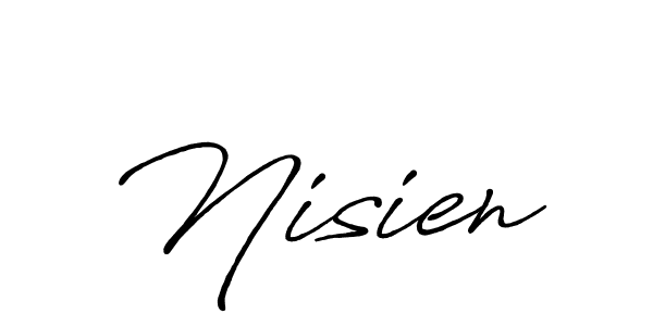 You should practise on your own different ways (Antro_Vectra_Bolder) to write your name (Nisien) in signature. don't let someone else do it for you. Nisien signature style 7 images and pictures png
