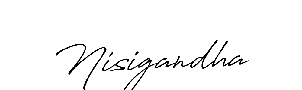 Create a beautiful signature design for name Nisigandha. With this signature (Antro_Vectra_Bolder) fonts, you can make a handwritten signature for free. Nisigandha signature style 7 images and pictures png