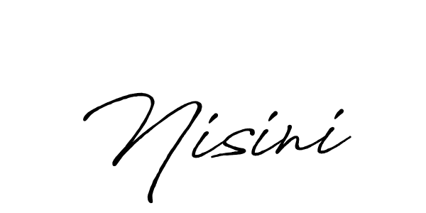 Create a beautiful signature design for name Nisini. With this signature (Antro_Vectra_Bolder) fonts, you can make a handwritten signature for free. Nisini signature style 7 images and pictures png