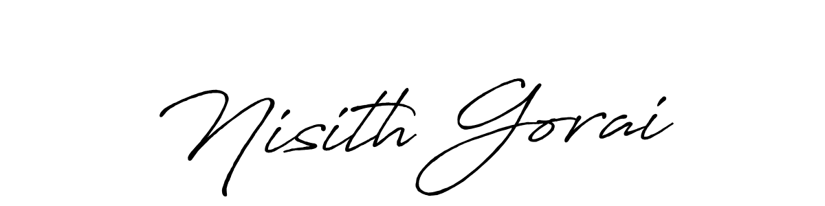 Make a beautiful signature design for name Nisith Gorai. With this signature (Antro_Vectra_Bolder) style, you can create a handwritten signature for free. Nisith Gorai signature style 7 images and pictures png