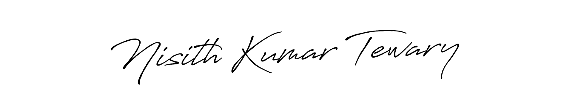 The best way (Antro_Vectra_Bolder) to make a short signature is to pick only two or three words in your name. The name Nisith Kumar Tewary include a total of six letters. For converting this name. Nisith Kumar Tewary signature style 7 images and pictures png