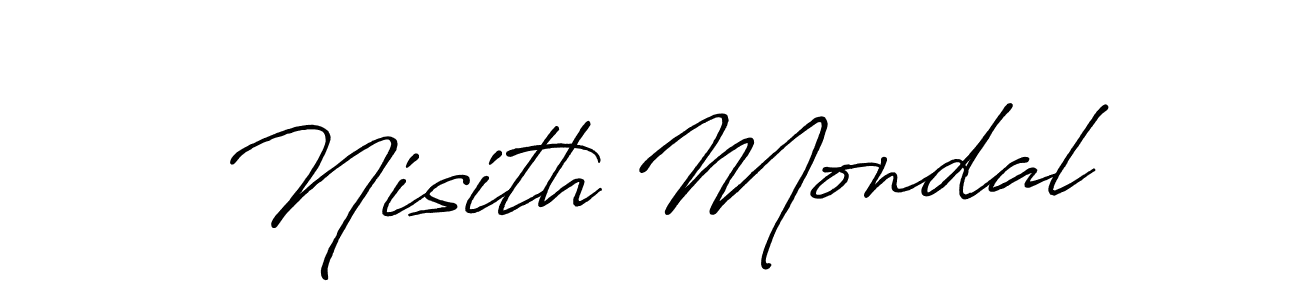 Also we have Nisith Mondal name is the best signature style. Create professional handwritten signature collection using Antro_Vectra_Bolder autograph style. Nisith Mondal signature style 7 images and pictures png