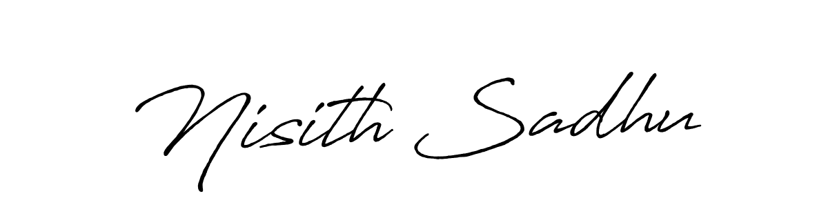 Nisith Sadhu stylish signature style. Best Handwritten Sign (Antro_Vectra_Bolder) for my name. Handwritten Signature Collection Ideas for my name Nisith Sadhu. Nisith Sadhu signature style 7 images and pictures png