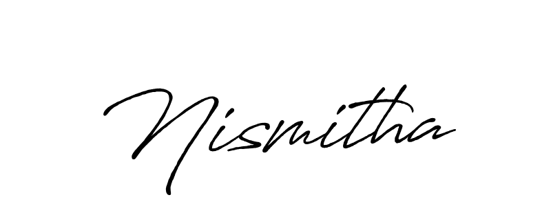 Design your own signature with our free online signature maker. With this signature software, you can create a handwritten (Antro_Vectra_Bolder) signature for name Nismitha. Nismitha signature style 7 images and pictures png