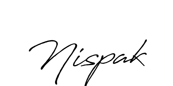 Design your own signature with our free online signature maker. With this signature software, you can create a handwritten (Antro_Vectra_Bolder) signature for name Nispak. Nispak signature style 7 images and pictures png