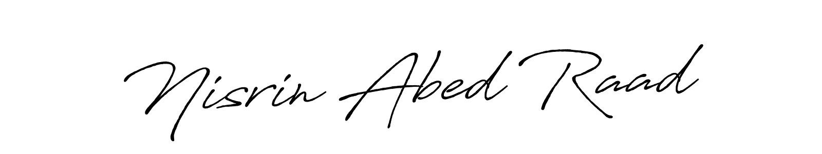 Also we have Nisrin Abed Raad name is the best signature style. Create professional handwritten signature collection using Antro_Vectra_Bolder autograph style. Nisrin Abed Raad signature style 7 images and pictures png