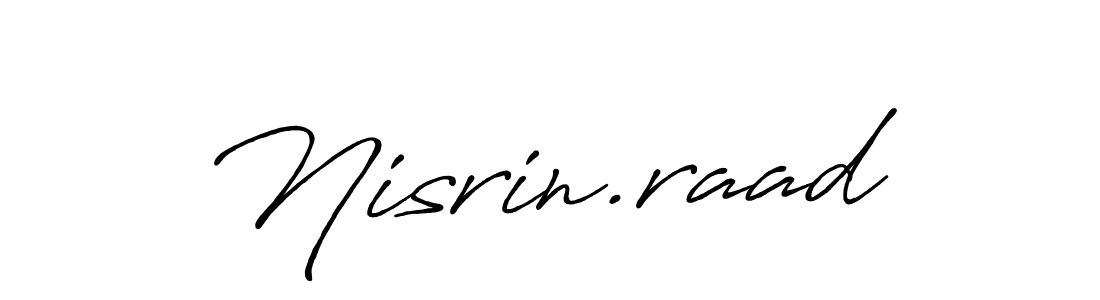 Make a beautiful signature design for name Nisrin.raad. Use this online signature maker to create a handwritten signature for free. Nisrin.raad signature style 7 images and pictures png