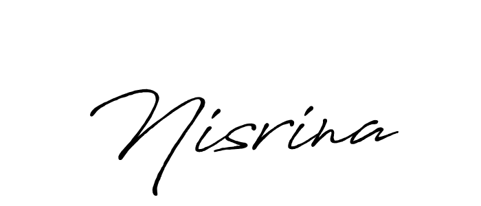 How to make Nisrina signature? Antro_Vectra_Bolder is a professional autograph style. Create handwritten signature for Nisrina name. Nisrina signature style 7 images and pictures png