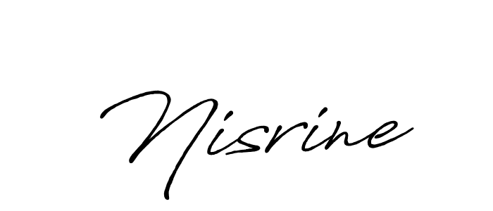 Also You can easily find your signature by using the search form. We will create Nisrine name handwritten signature images for you free of cost using Antro_Vectra_Bolder sign style. Nisrine signature style 7 images and pictures png