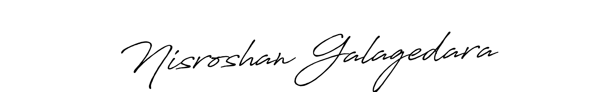 How to make Nisroshan Galagedara name signature. Use Antro_Vectra_Bolder style for creating short signs online. This is the latest handwritten sign. Nisroshan Galagedara signature style 7 images and pictures png