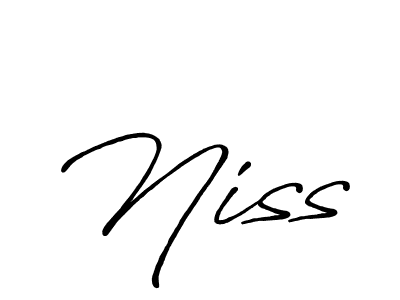 Design your own signature with our free online signature maker. With this signature software, you can create a handwritten (Antro_Vectra_Bolder) signature for name Niss. Niss signature style 7 images and pictures png