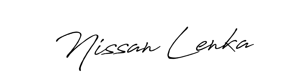 Make a beautiful signature design for name Nissan Lenka. With this signature (Antro_Vectra_Bolder) style, you can create a handwritten signature for free. Nissan Lenka signature style 7 images and pictures png